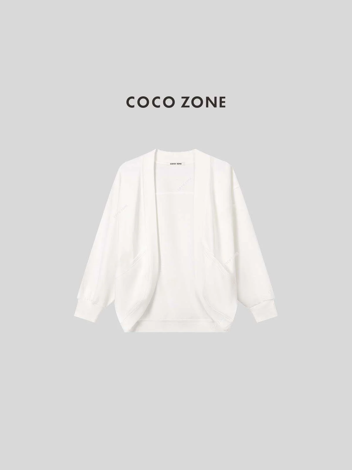 

Универсальный кардиган Zone Long Sve белого цвета из смесового хлопка, комфортный крой, удобный для повседневной носки, весенняя коллекция