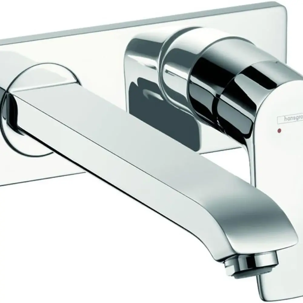 

Chrome-Plated 12-Hole Wall-Mounted Bathroom Faucet, Modern Premium Easy Install, Metris Series
