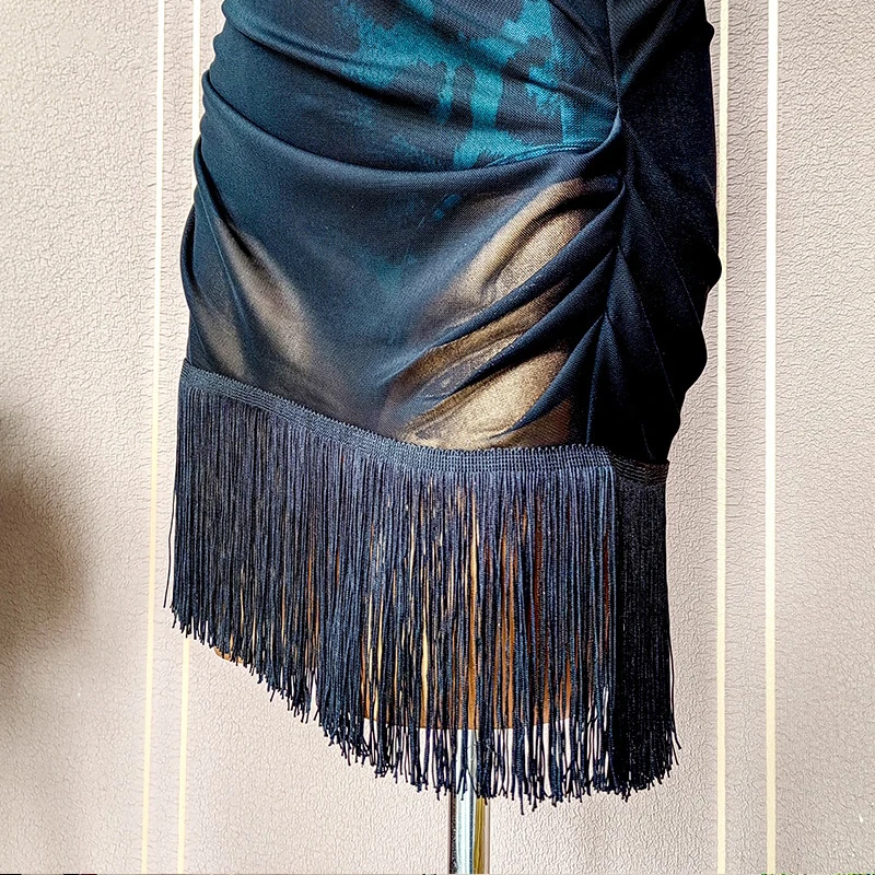 النساء اللاتينية ملابس الرقص يوتار ارتداءها شبكة سوداء سموك فستان تشا تشا سامبا الرقص ممارسة الزي راقصة ملابس تدريب 3363