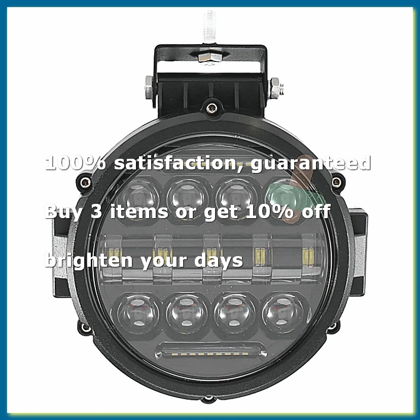 New Round LED Work Light, 60W Flood Spot Combo Beam LED Light Daytime Running Light Off Road Driving Lights for Truck SUV