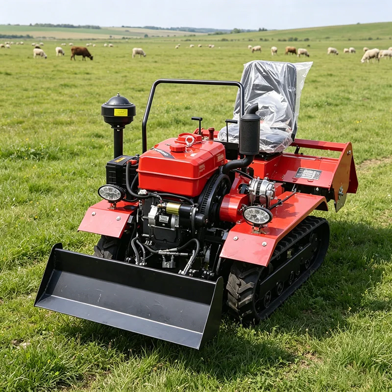 

Customized Ride-on crawler plowing machine User Friendly Crawler Micro Tiller, Tractor, Rotary Tiller & Small Cultivator