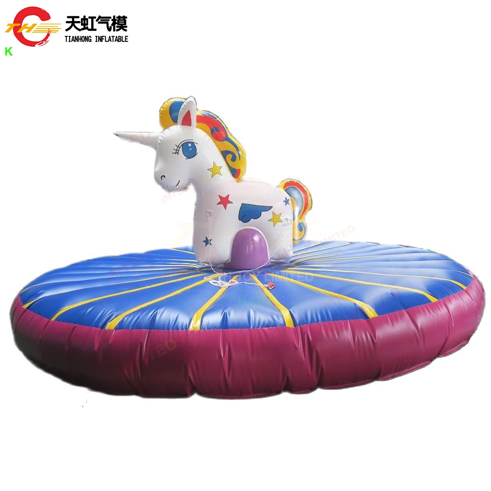 

17ft Commercial Unicorn Inflatable Ride Rodeo Bull Riding Machine Inflatable Carnival Sport Game Toys for Kids Playing