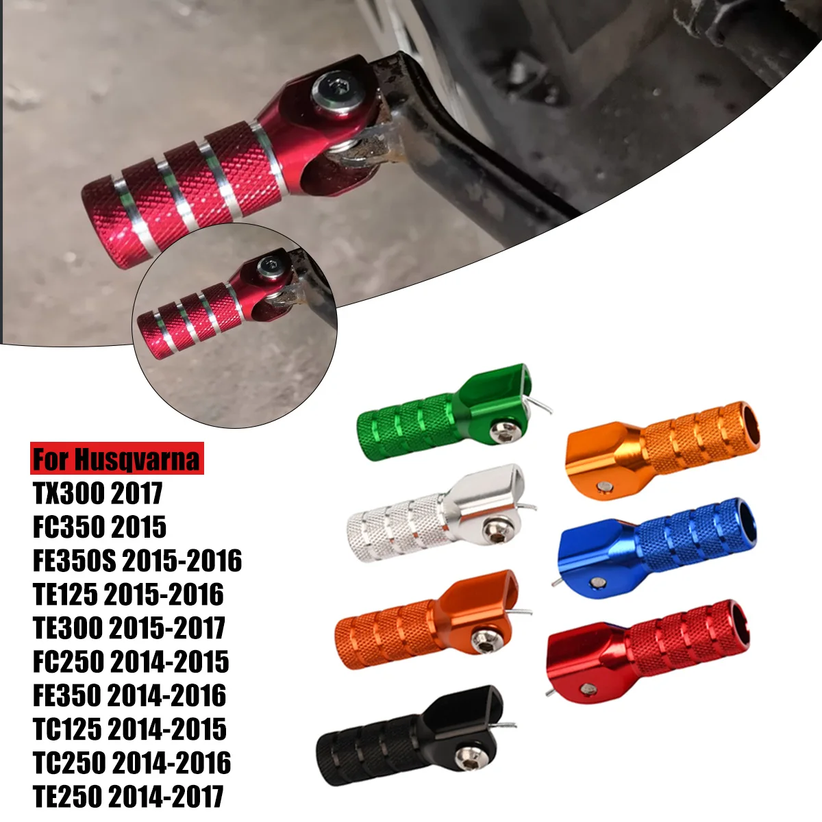 CNC Billet Anti-Slip Gear Shift Lever Tip Replacement For Husqvarna TX FC FE TE TC For KTM EXC 300 For HONDA CRF 250R 450R