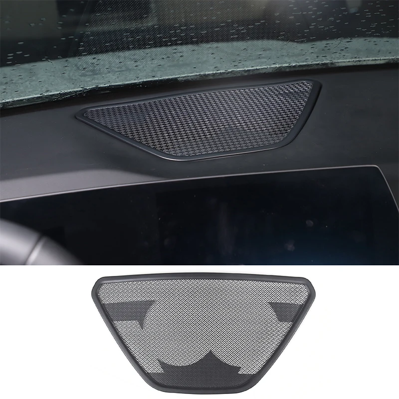 

For BMW X1 U11 2023-2025 Stainless Steel Black Car Dashboard Speaker Mesh Decorative Cover Sticker Car Interior Accessories 1Pcs