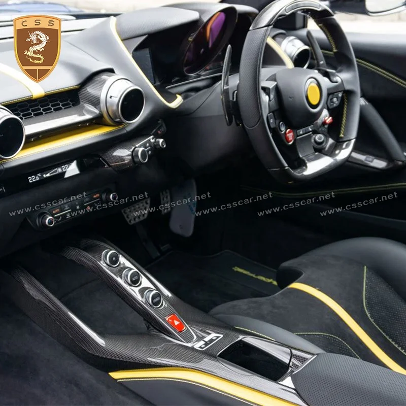 Car Interior Decoration Accessories Gear Selector Control Panel Trim for Ferrari 812 Superfast