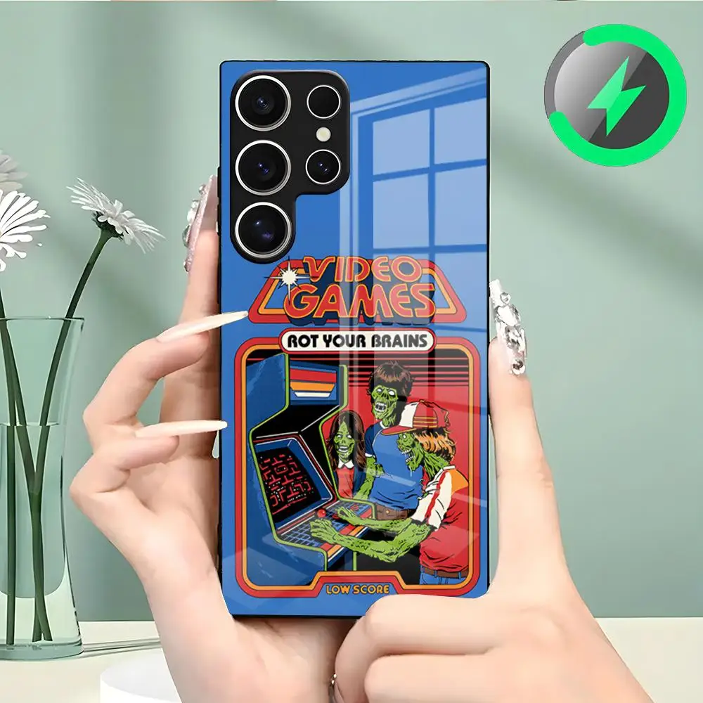Steven Rhodes Horror Phone Case For Samsung S26 S25 S24 S23 S22 S21 S20 Edge Ultra Plus FE For Magsafe Glass Case
