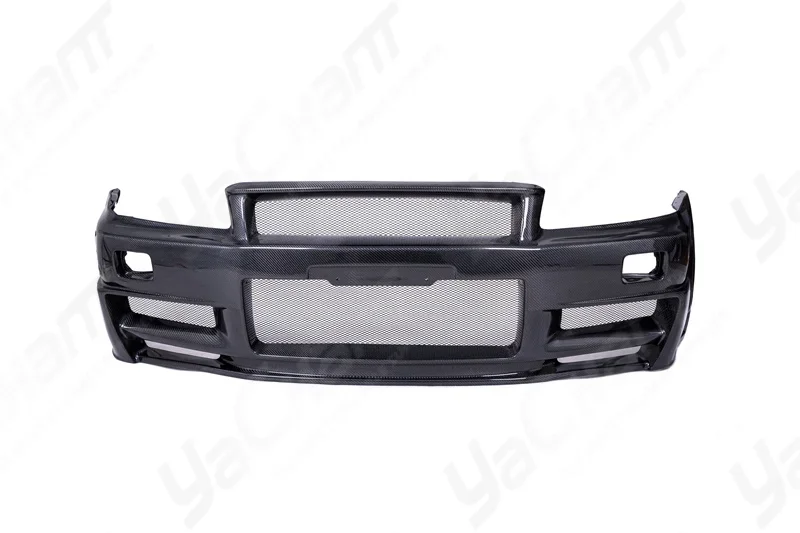 

Car Accessories CF Carbon Fiber NI ZT Style Front Bumper Bodykit Racing Fit For 1999-2002 R34 GTR Front Bumper Cover