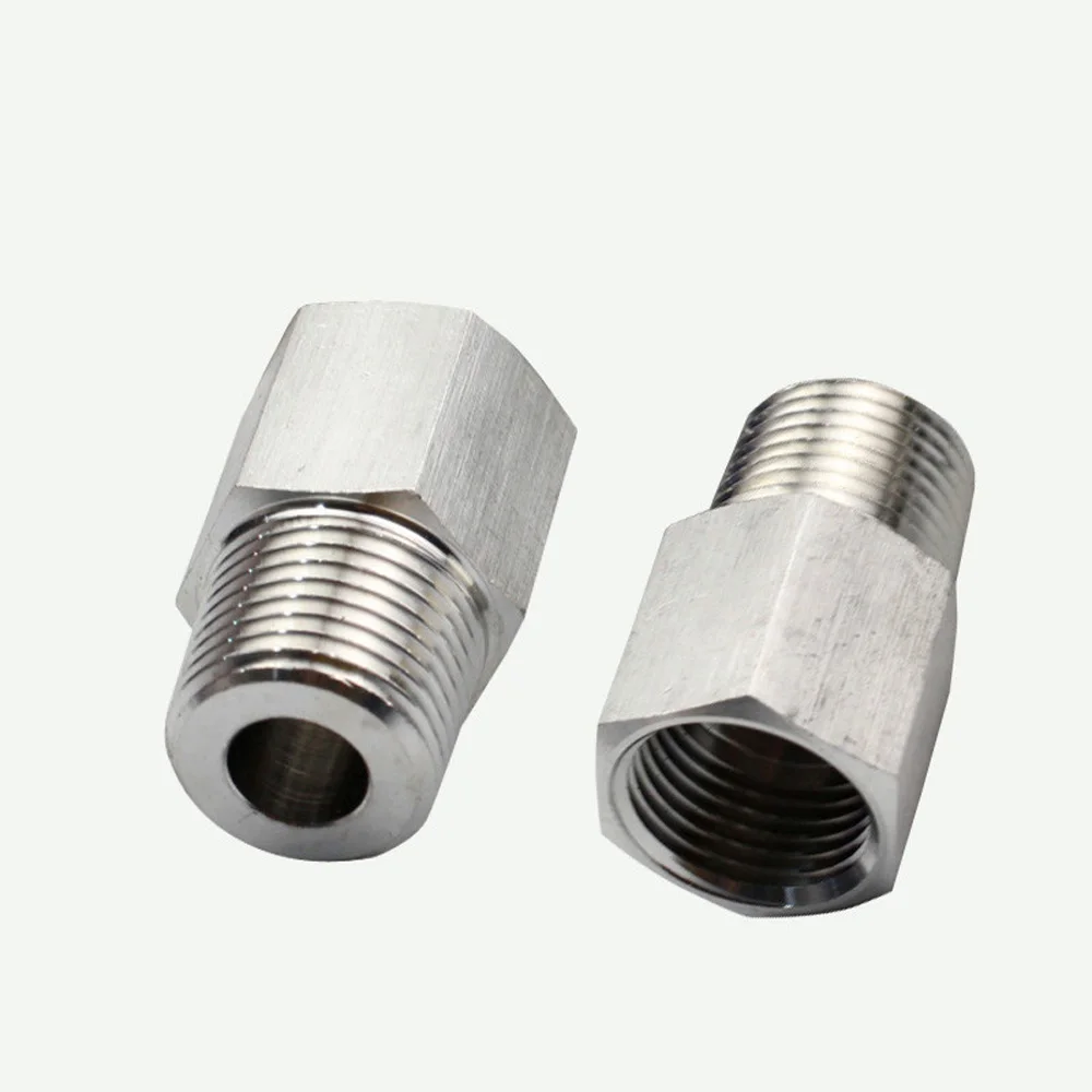 M10/14/20 1/8 "1/4" 3/8 "1/2" BSP NPT hembra macho reductor de acero inoxidable conector de instalación de tuberías acoplador medidor de alta presión