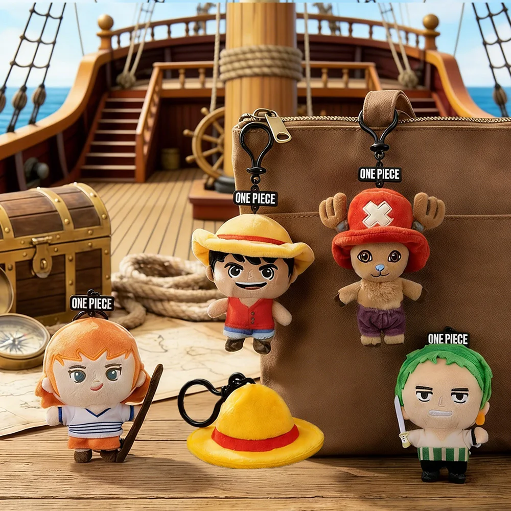 1PC One Piece Plush Keychains Cute Anime Character Key Pendants for Fans & Collectors Backpack Accessories Birthday Gift