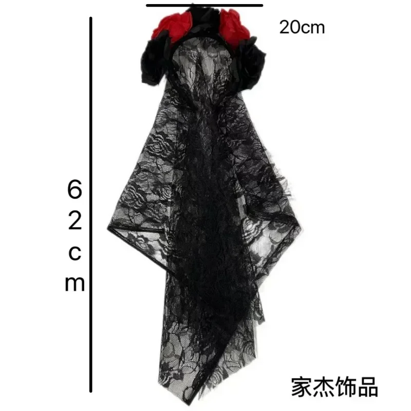 2025年ハロウィン1 Uds ベロ ネグレ ローザ フロール ディアデマ ディスファズ コスプレ ボダ ローザ メキシカーナ コロナ ディアデマ ディア デ ロス ムエ フィエスタ