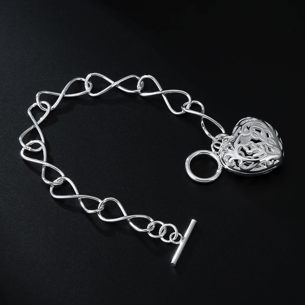 925 Silver Ladies Love Bracelet Star Chain Transfer Bead Personalized Versatile Fashion Jewelry Accessories Student Friend Gift