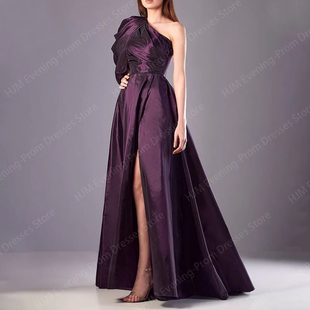 

Elegant Long Evening Dresses for Women One-Shoulder Floor-Length A-Line Prom Party Wedding Special Events Gala Dress Maxi 2024