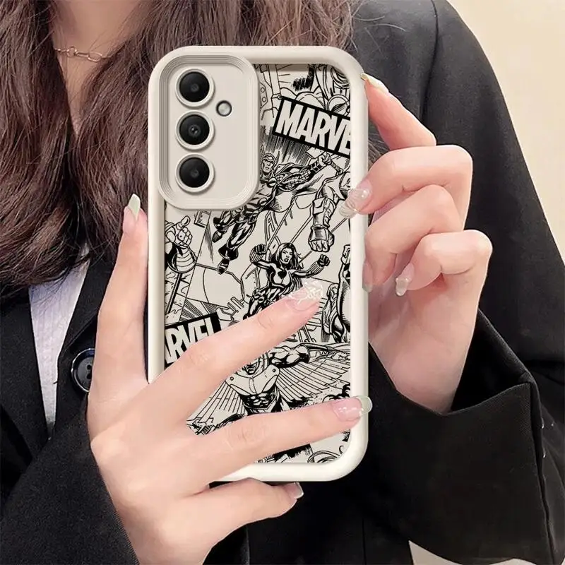 Marvel Logo Avengers Phone Case for Samsung Galaxy A12 A13 A14 A22 A23 A24 A32 A33 A34 5G Silicone Soft Cover