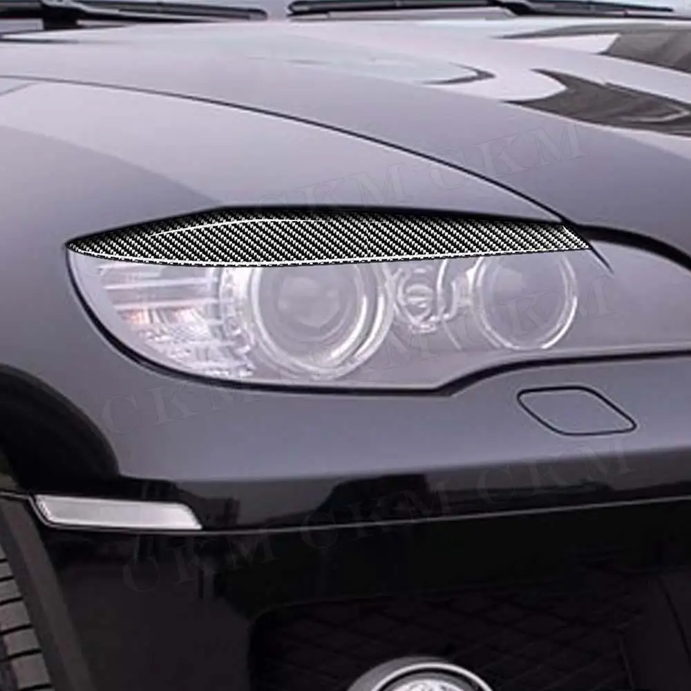 

Carbon Fiber Front Bumper FogLamp Eyebrow Trims Car Decoration For BMW X6 E71 2008 - 2014 Body Kits Accessories