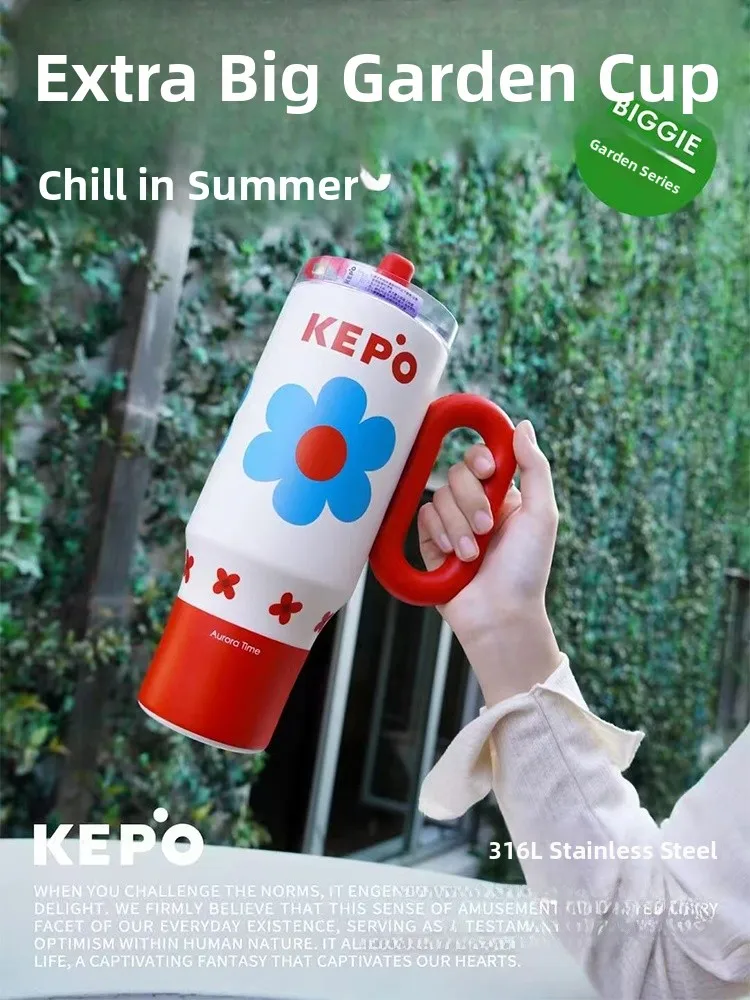 

KEPO Large Capaci Cerc Insulated Water Bottle St Ice King Fem High Aesthetic Value Inner Tin New Model Portable Th...