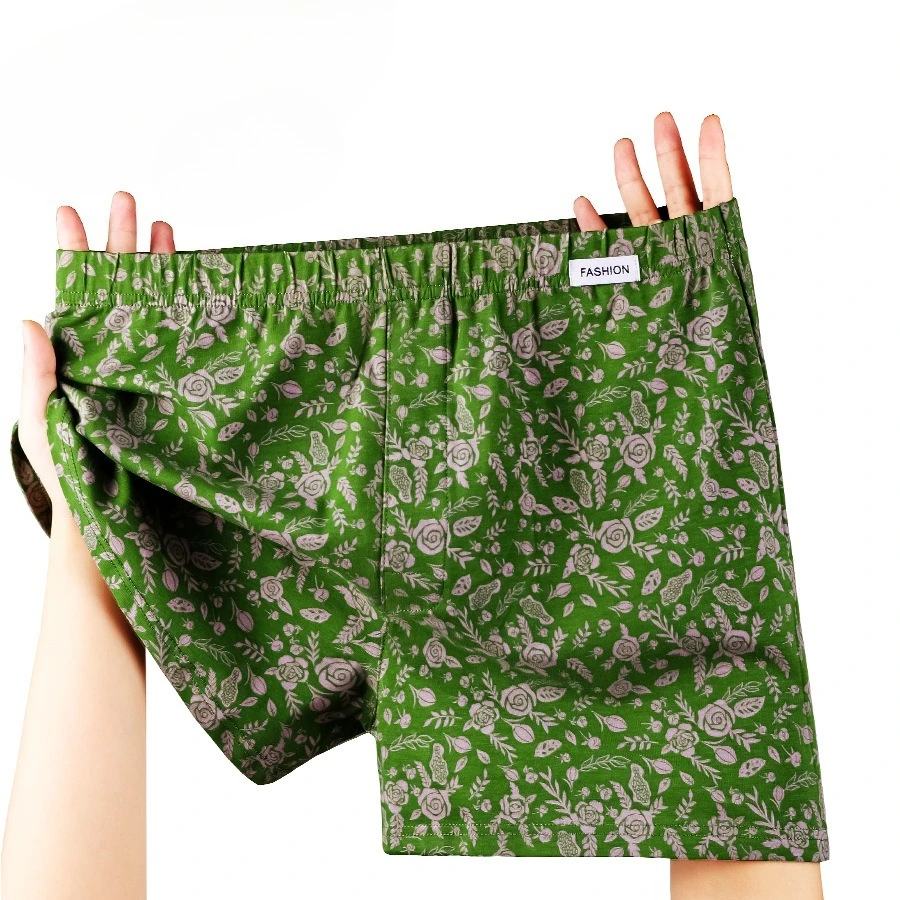 New Printed Cotton Men's Underwear Mid-waist Men's Large-size Breathable Men's UnderPants  Boxers Трусы