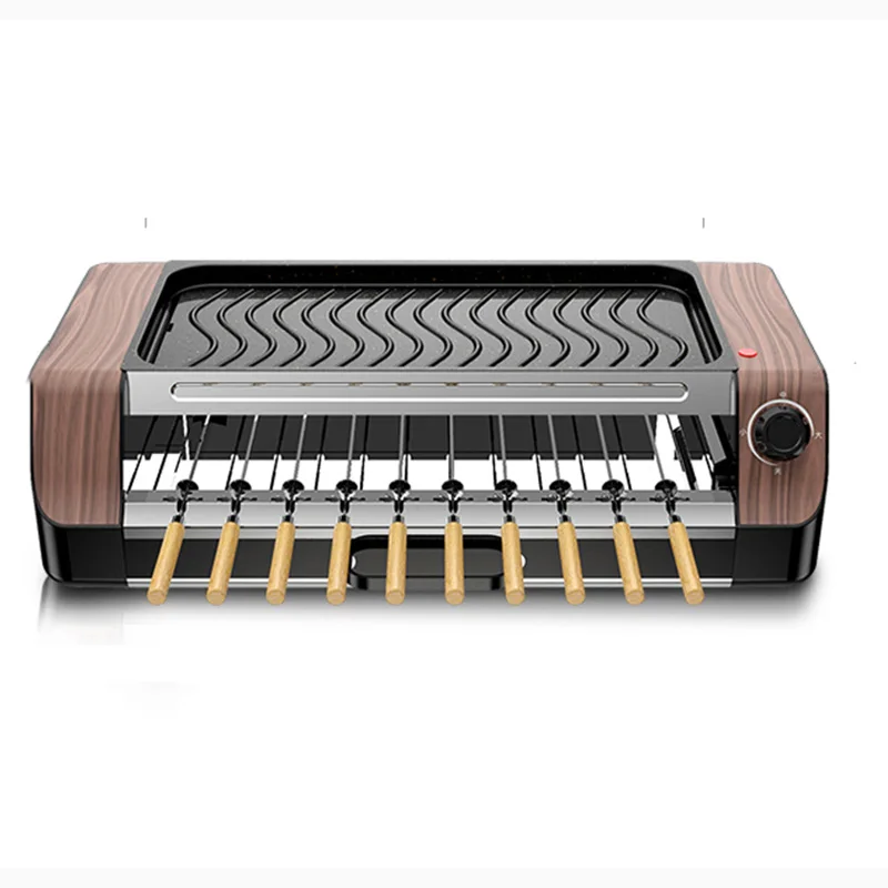 220V Multifunctional Smokeless Electric Barbecue Oven Automatic Rotating Skewer Grill