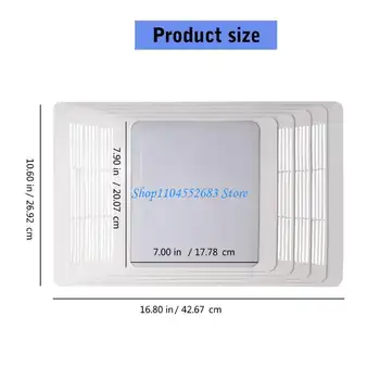 Y6GD Snadná instalace Kryt ventilátoru do koupelny Mřížka ABS Silné ventilační řešení Kryt ventilátoru do odvodu spalin pro moderní domy 8 nejlepší prodej kryt odsávacího ventilátoru - №7