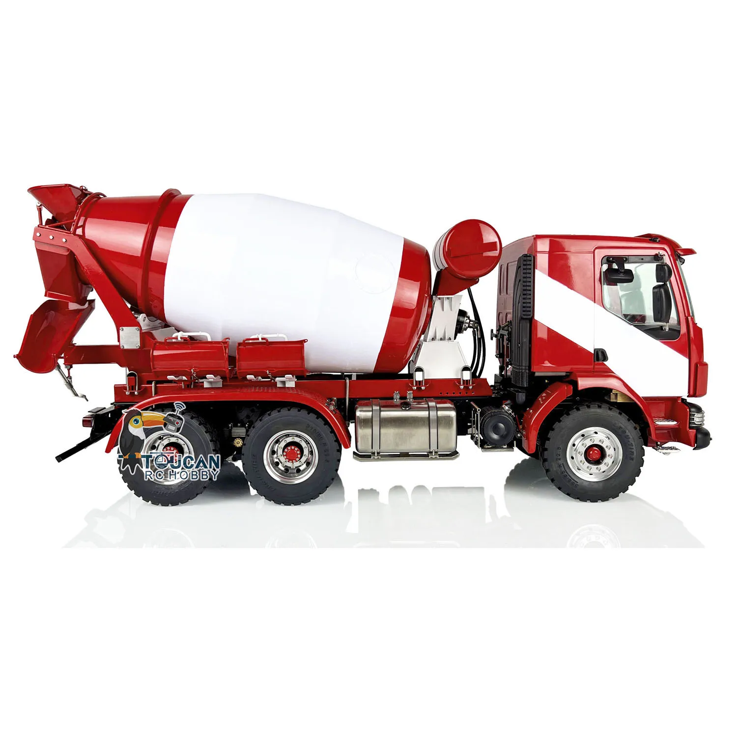 LESU 1/14 Metal Simulation RC Concrete Mixer Truck 6x6 Radio Control DIY Construction Vehicle Light Sound Toys for Boy THZH1348