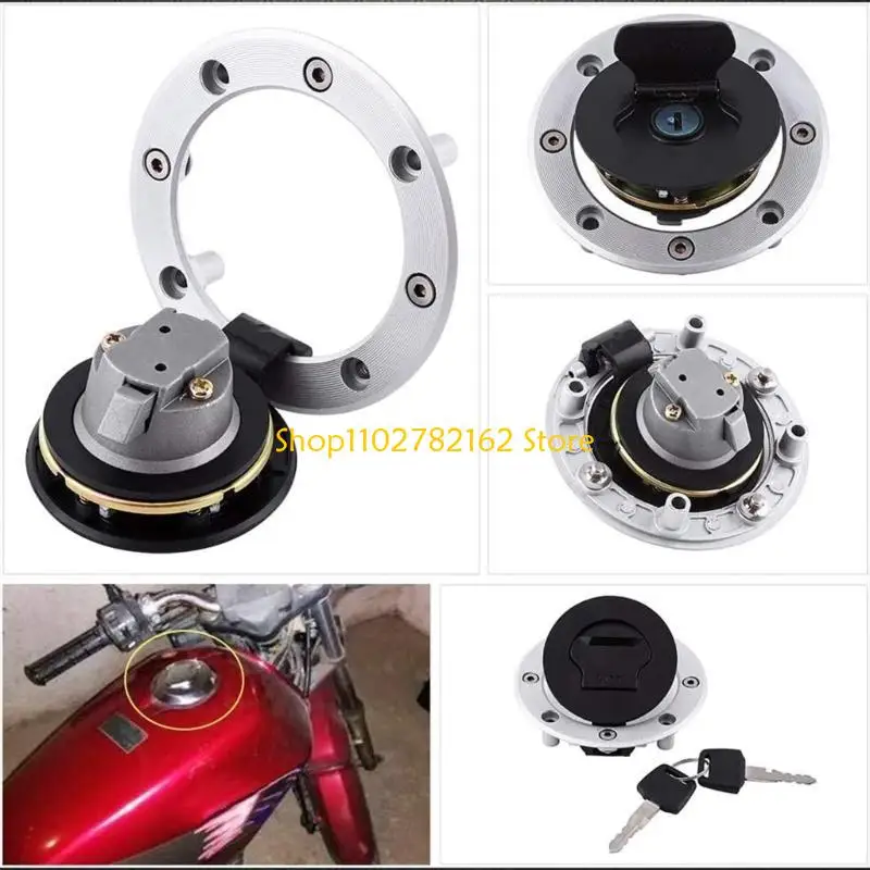 

547B Secure Motorcycle Caps & Ignition Lock set with Excellent Sealing Motorcycle Gas Caps & Ignition Lock for SV650