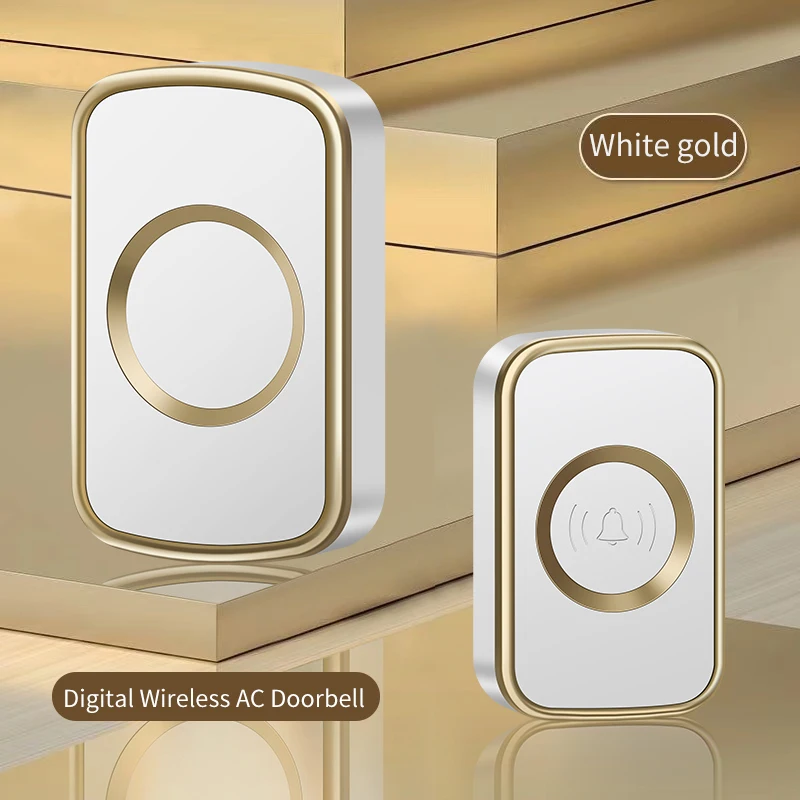 CACAZI Smart Home Wireless Doorbell Sets Waterproof 60 Ringtones 300 Meters Remote Control Intelligent Outdoor EU US UK AU Plug