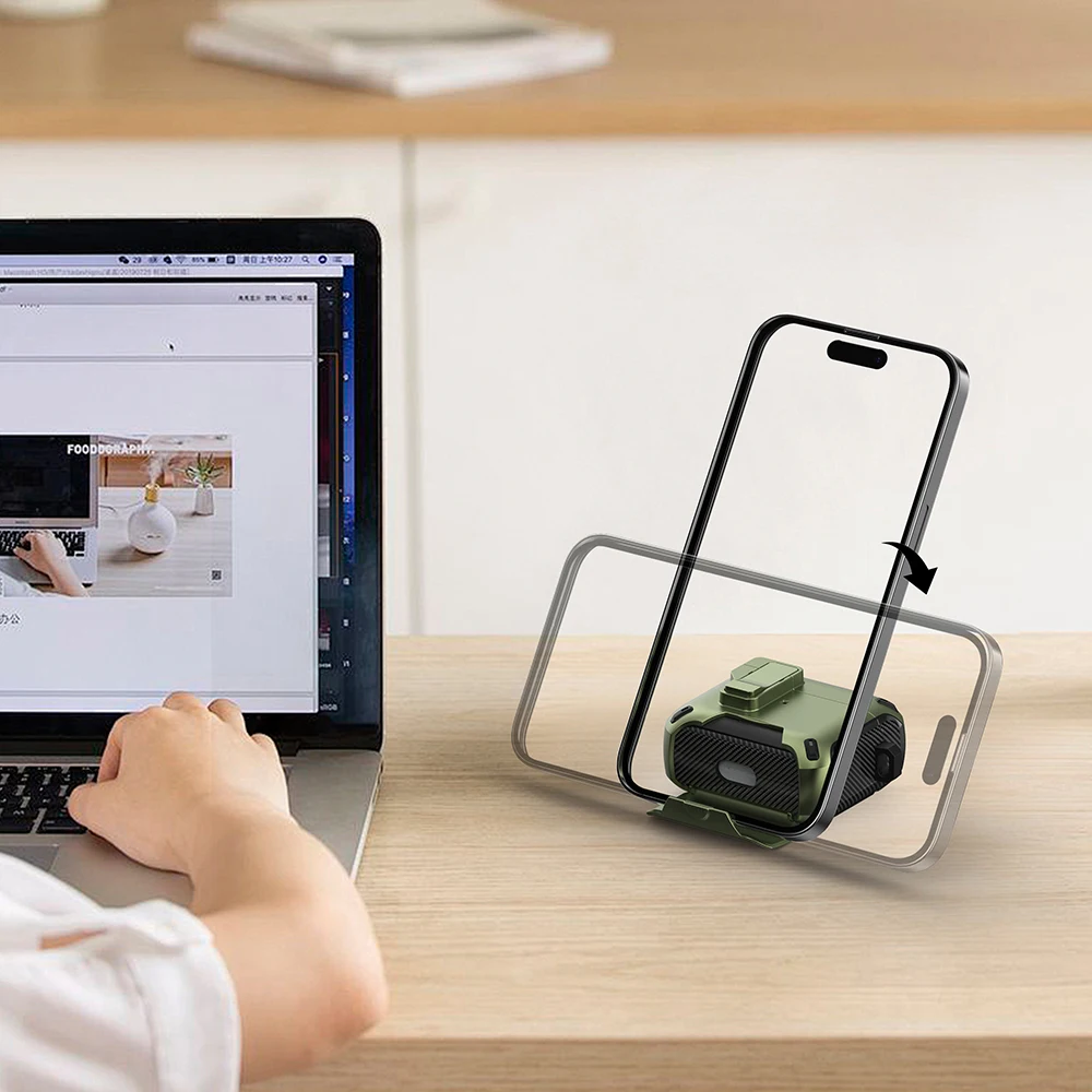حافظة مغناطيسية لأجهزة Apple AirPods 3 مع حامل من مادة TPU + غطاء سماعة أذن للكمبيوتر الشخصي مع مفتاح وحلقة تسلق - أخضر