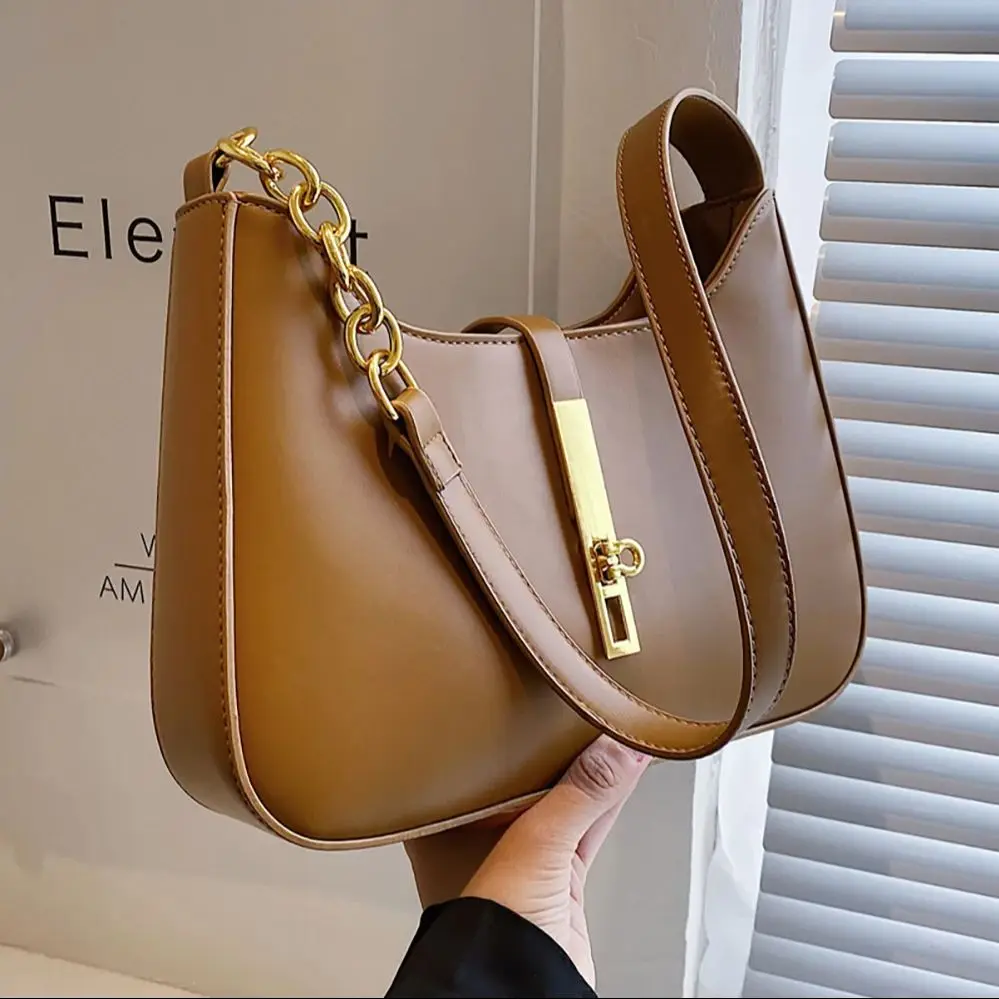 

Luxury Designer Bags Women Chains Square Shoulder Bags High Quality Pu Leather Top Handle Crossbody Handbags Lady Underarm Bag