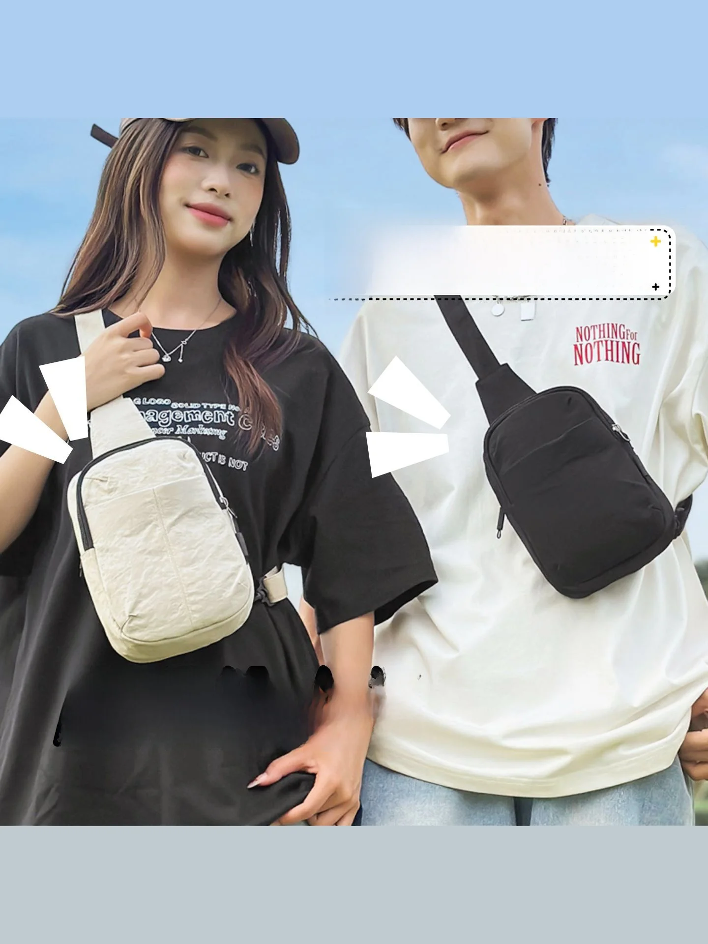 multifunctional-outdoor-cycling-chest-bag-unisex-fashionable-compact-mobile-phone-bag-with-zipper-soft-nylon-material-for-summer