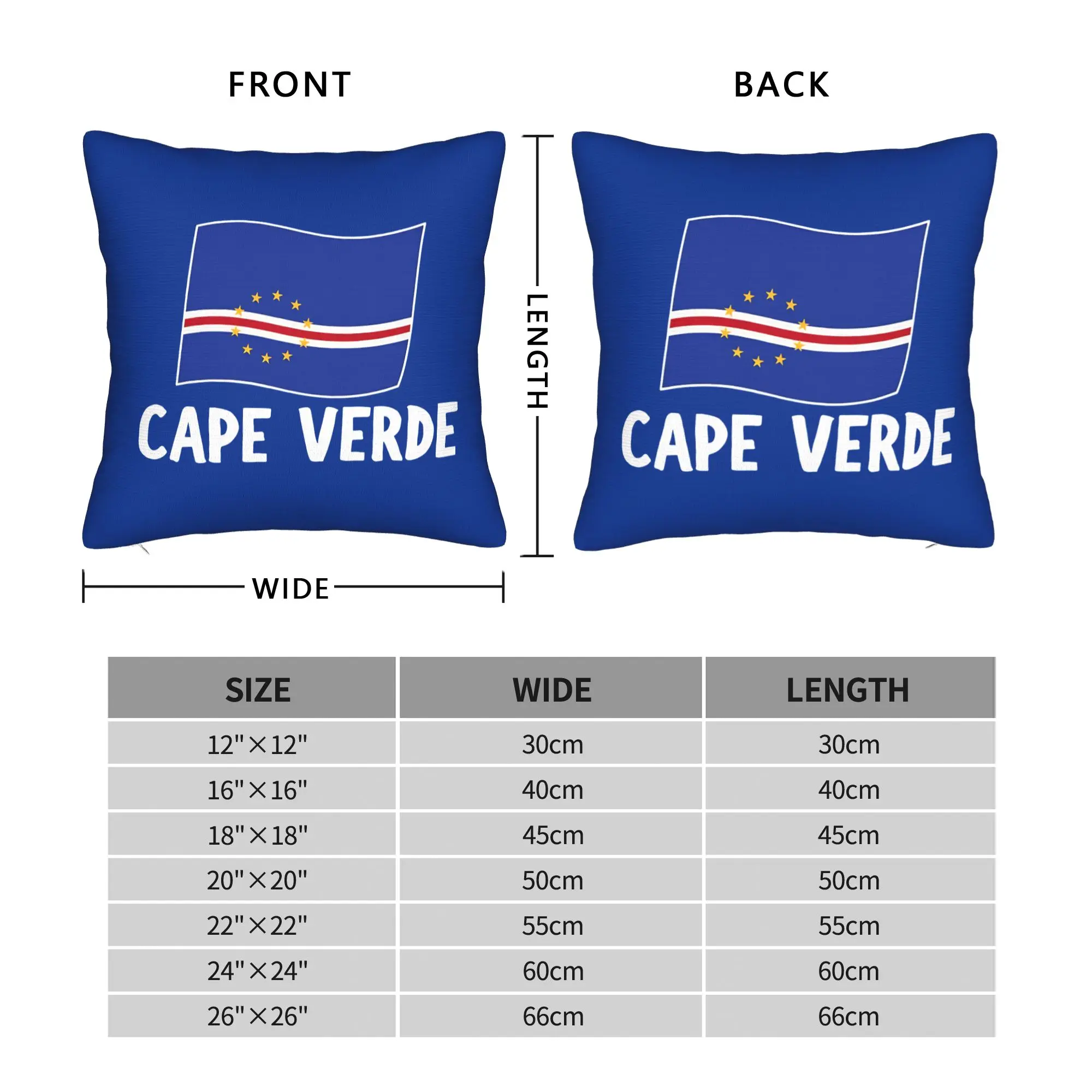 Cape Verde Cape Verdean  Pillowcase Polyester Cushion Cover Gift  Throw Pillow Case Cover Home Zipper 18'