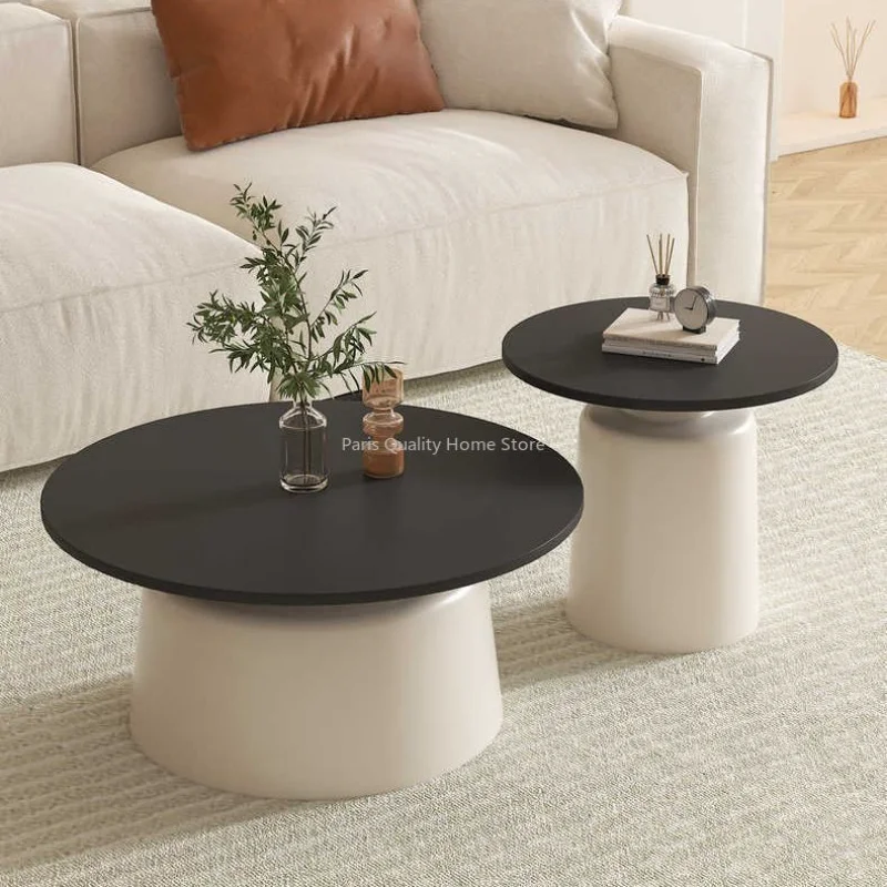 

Cream Round Coffee Table Living Room Home Nordic Small Apartment Simple Modern Light Luxury Combination Coffee Table