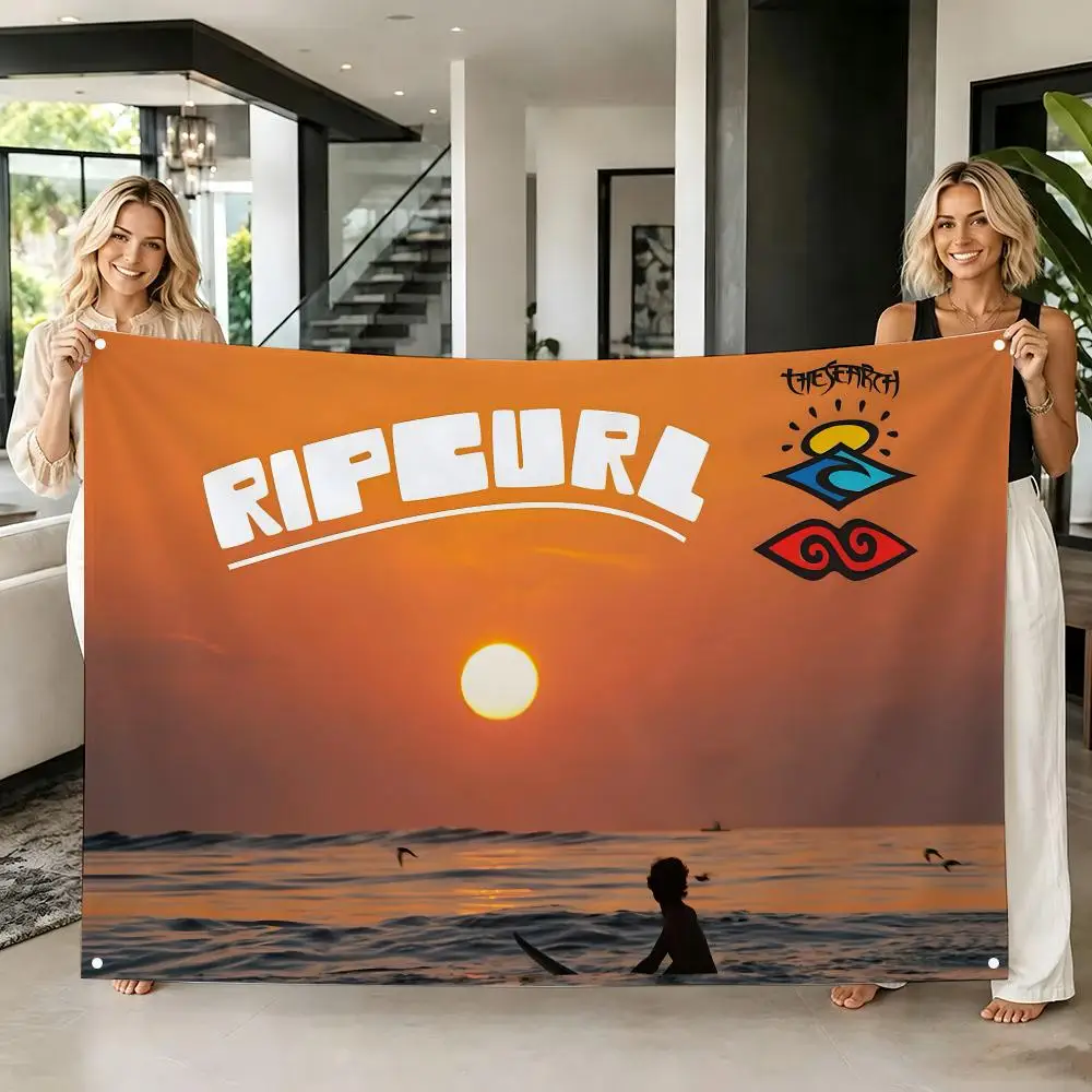 Surf Brand Rip Curl Flags Tapestry Creative Pattern Photo Living Room Wall Art Party Outdoor Decor