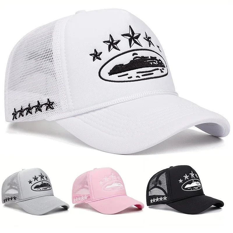 Fashion New Unisex Print Baseball Hats Hip Hop Breathable Personal Sunshade Mesh Versatile Street Snapback Hats Trucker Caps