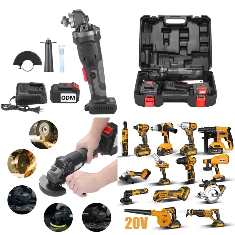 

【CHIMU HOME】 18V Cordless Brushless Angle Grinder with 2Ah Battery and 4-Inch Grinding Wheel