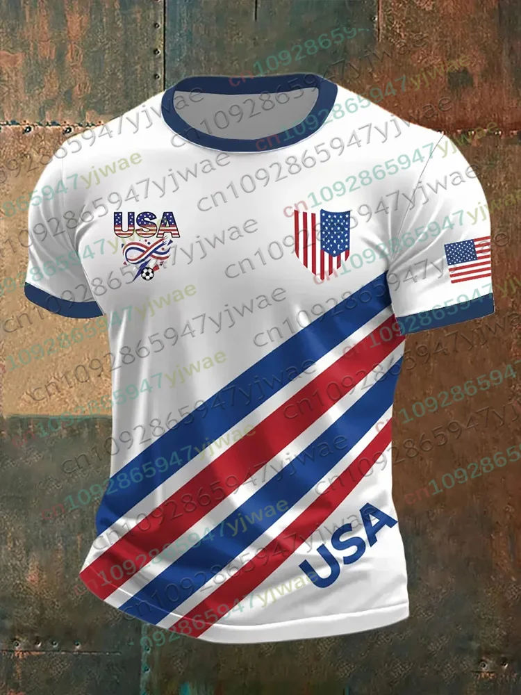 2026 Amerika Fußballtrikot für Herren Damen USA Flagge Spezielles Jugend-Fußballtrikot Sommer Atmungsaktives Wettkampf-Trainings-T-Shirt – Detail 11