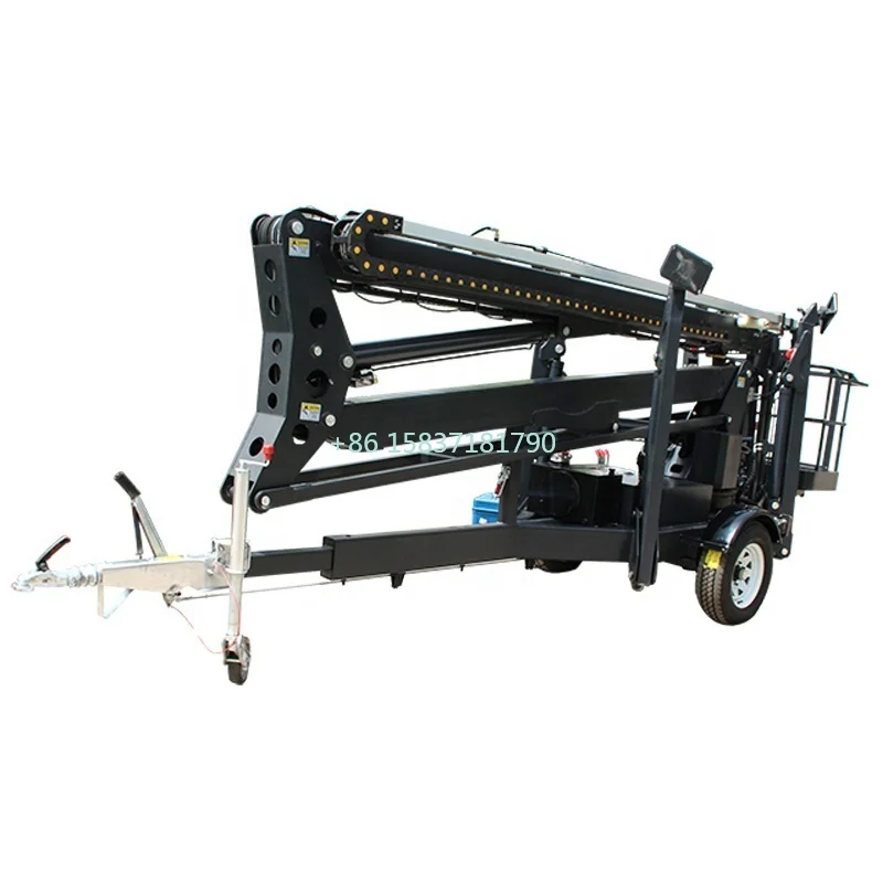 توضيح Manlift مجنزرة قابل للقطر بوم رفع رافعة صغيرة الكرز المنتقى العنكبوت رافعة مفصلية بوم رفع منصة لإسبانيا