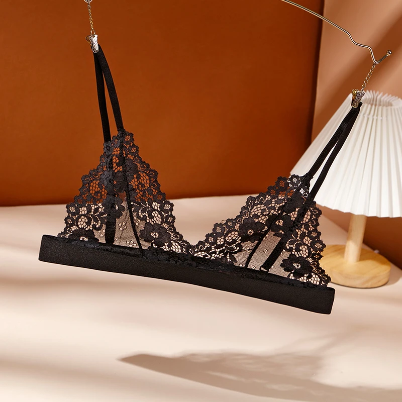 Women's Lace Bralette, Sexy Thin Transparent Bra