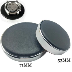 Carcasa de movimiento de joyería de reloj, almohadilla de cojín, soporte de protección de cuero, herramienta profesional de reparación de relojes, accesorio para relojero