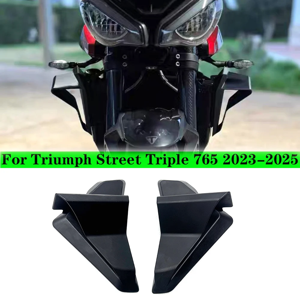 

motorcycle accessorie Side spoilers aerodynamic wings fixed wings fairings For STREET TRIPLE 765 R RS 2023-2025 Modified parts