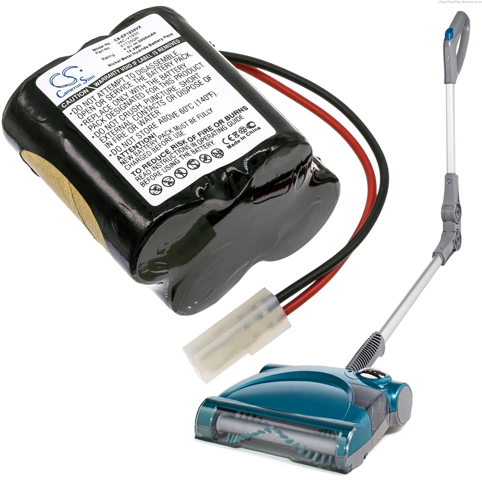 100% NEW Replacement 4.8V 3000mAh   Vacuum Battery VAC-V1930 X1725QN for Euro Pro Shark X1725QN V1700Z V1930 Sweeper VX1