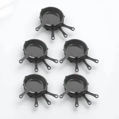 20 pçs frigideiras em miniatura para casa de bonecas cozinha mini panelas conjunto simulação acessório cozinha mini frigideiras de plástico brinquedo