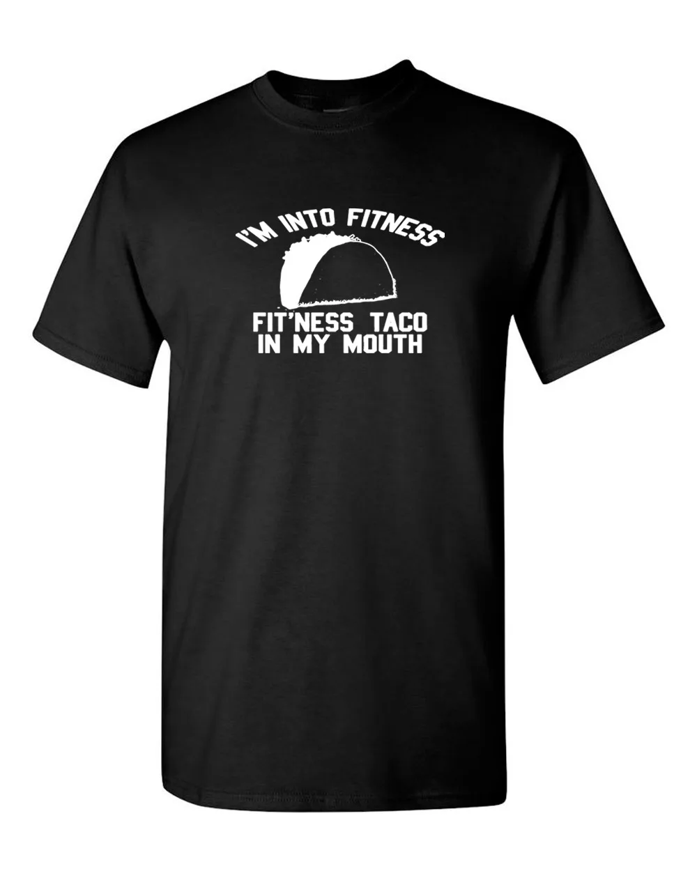 Fitness Taco Funny T Shirt Humorous Gym Mexican Food for Guys