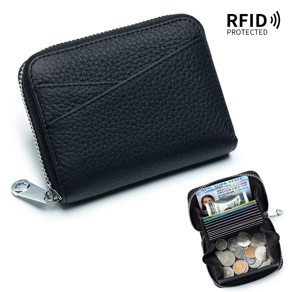 

Genuine Cowhide Leather Women's Clutch Wallet - Compact Cardholder & Coin Purse, Stylish Portable Fashion Accessory