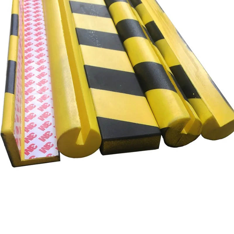 KOOJN Yellow and Black Warning PU Foam Anti-collision Strip Wall Corner Protection Sponge Protective Strip