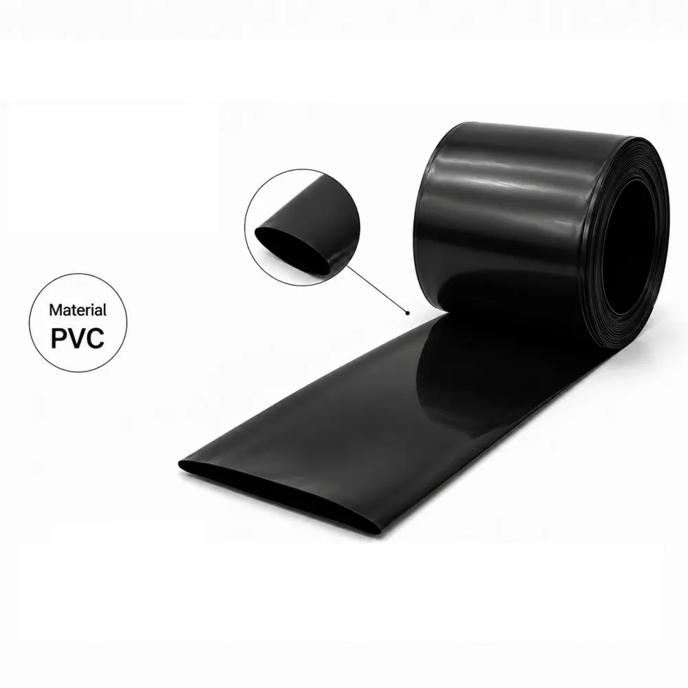 Black 18650 Battery PVC Heat Shrink Tube Pack 30mm~ 300mm Insulated Film Wrap Lithium Battery Case Protection Cable Sleeve