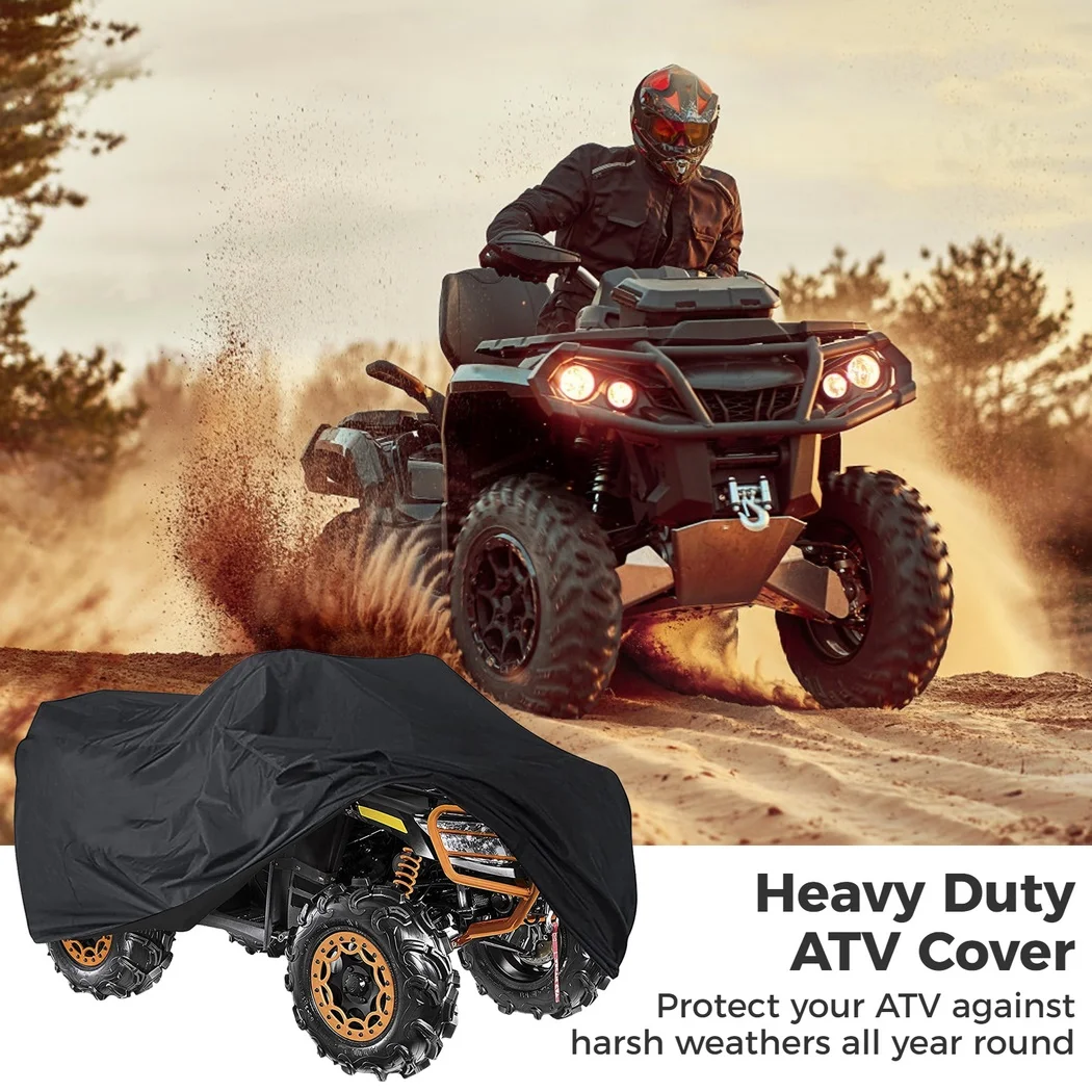 100''x43''x48'' ATV Cover Universal Fit Rip Resistant Waterproof Quad Four Wheeler ATV Cover Protects 4 Wheeler From Snow Rain