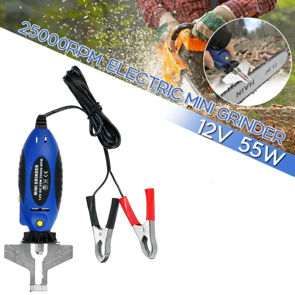 

12v 55w Mini Chainsaw Sharpener Electric Grinder Chain Saw Machine File Electric Grinder Tools Set