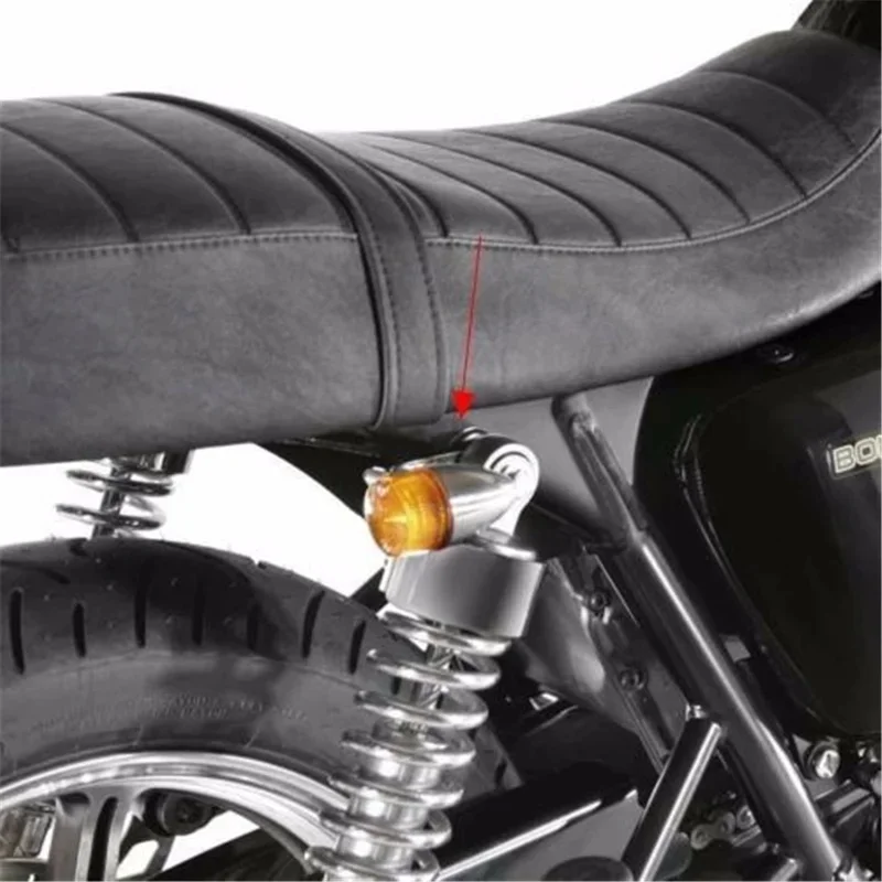2Pcs Metal Motorcycle Fork Mount Clamps, Universal Turn Signal Indicator Lamp Holder Brackets Motorbike Mod Accessories