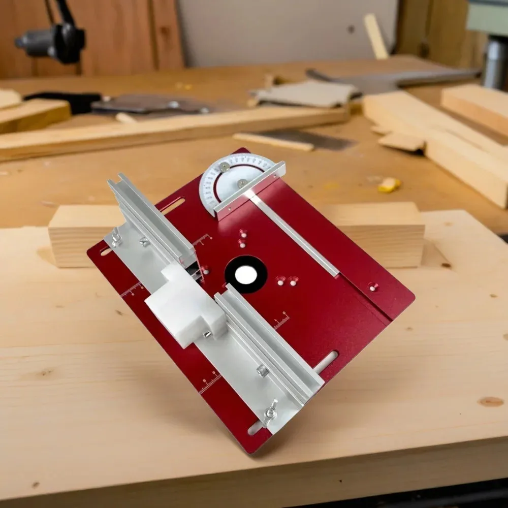 Aluminium Router Table Insert Plate Gauge Sliding Fence Woodworking Flip Plate