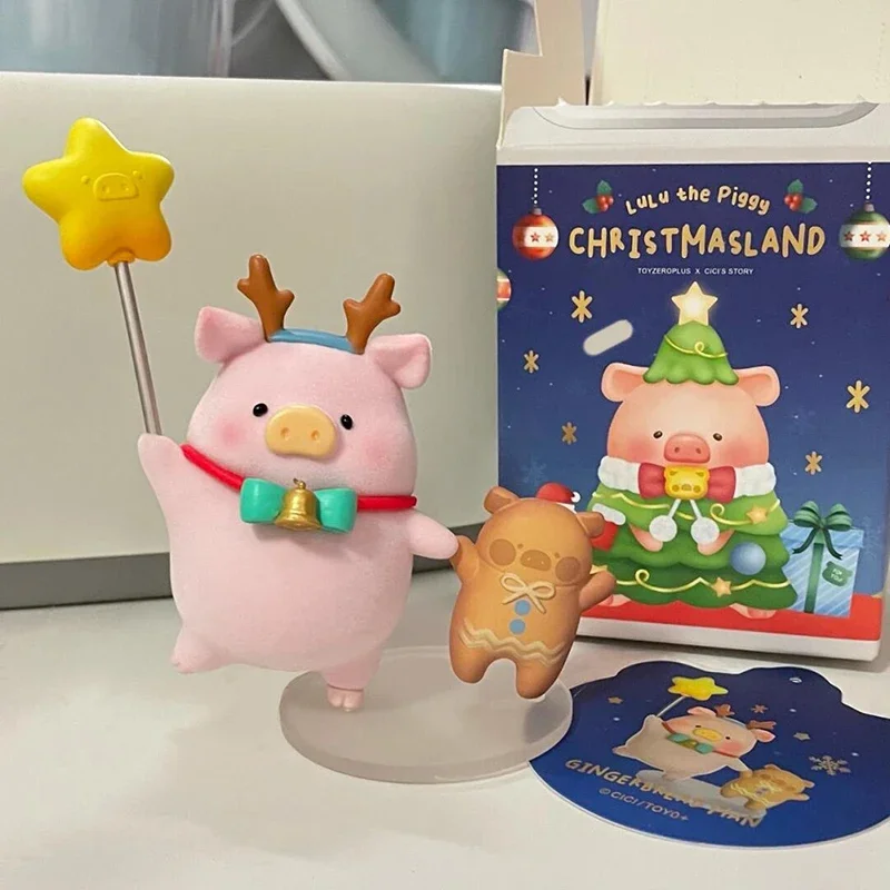 LuLu Piggy Christmas Land Series กล่องตาบอดของเล่น Action Figure ของเล่นตุ๊กตา Mystery Xmas เครื่องประดับสาวแปลกใจของขวัญ