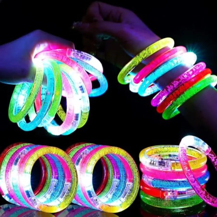 

Светящиеся LED-браслеты, светящиеся в темноте, товары для вечеринок для взрослых, мигающие светящиеся игрушки, наполнители для подарочных пакетов, рождественские сувениры Neo